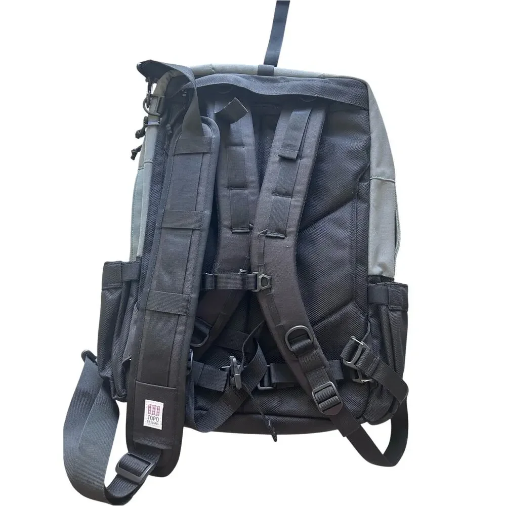 NWOT Topo Designs Travel Bag 30L Gray and Yellow